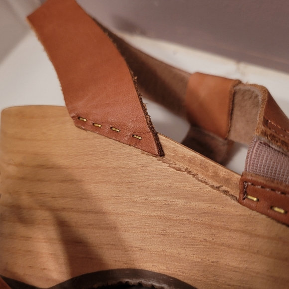 Free People leather strapped wedged sandals size 40 - Picture 9 of 12